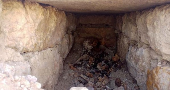 İnşaat alanından iki bin yıllık mezar çıktı