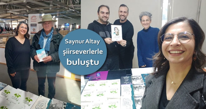 Saynur Altay, şiirseverlere kitabını imzaladı